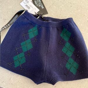 Retrofete Filomina Embellished Short in Pine & Navy